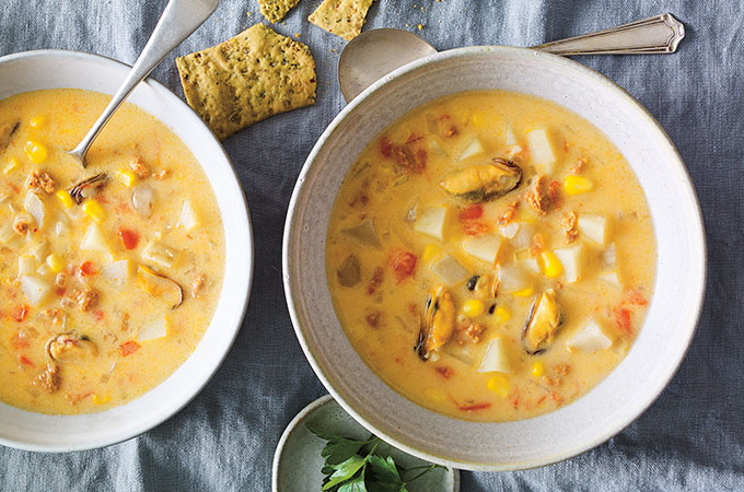 Chaudrée de moules et de topinambours