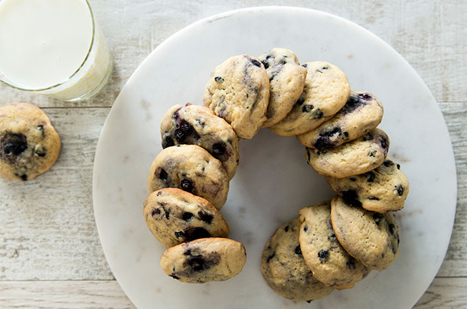 Galettes au miel et aux bleuets