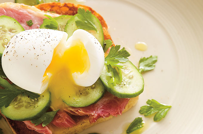 Toast au jambon et à l'oeuf