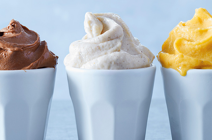 3 saveurs de crème glacée à base de bananes