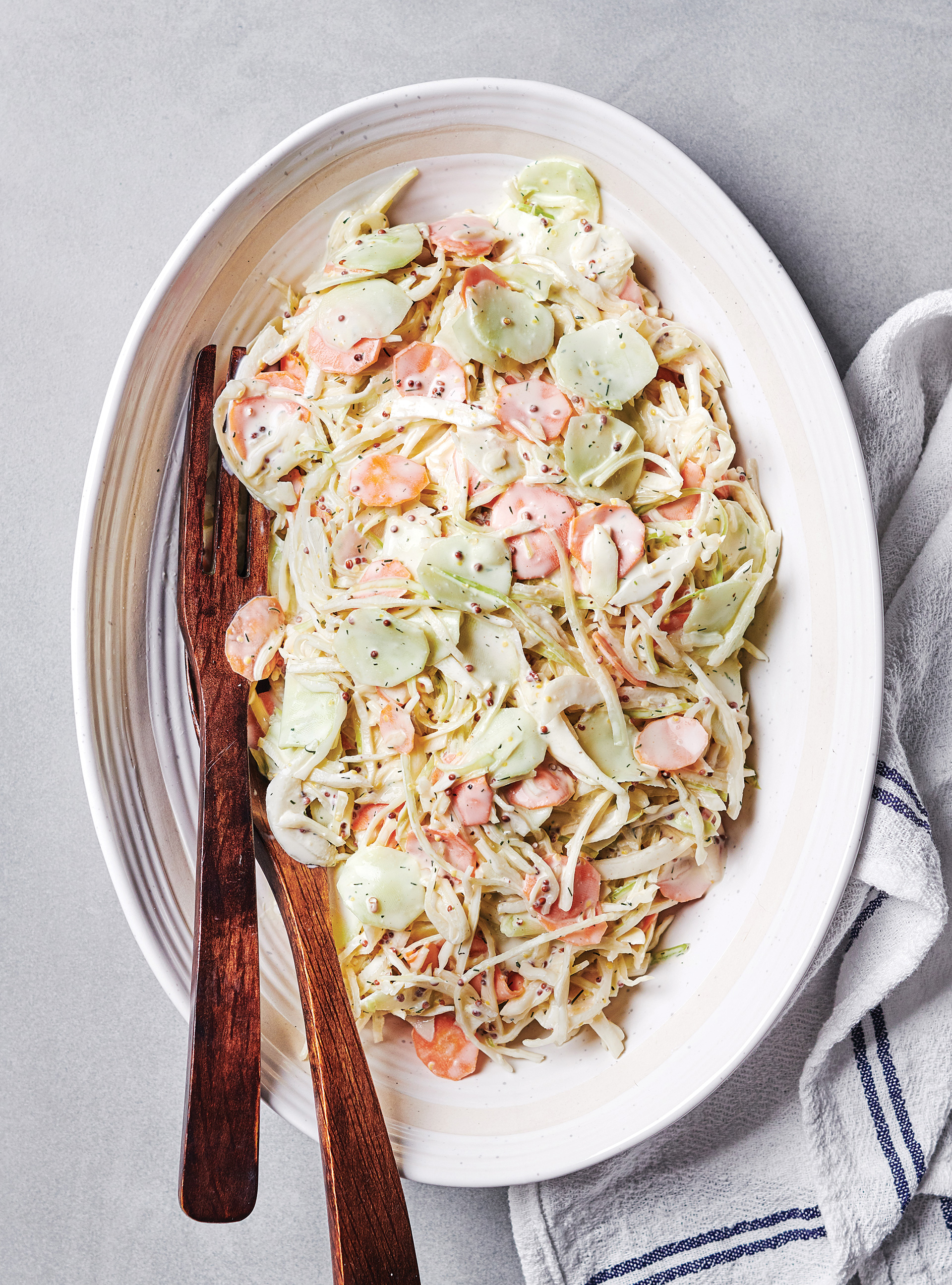 Salade de chou crémeuse aux pieds de brocoli